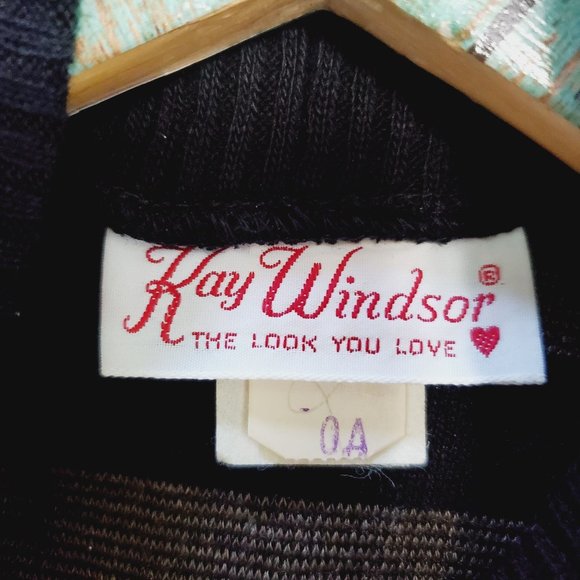 Vtg 80's Kay Windsor Mock Turtleneck Dress Sz 8 - Picture 11 of 11